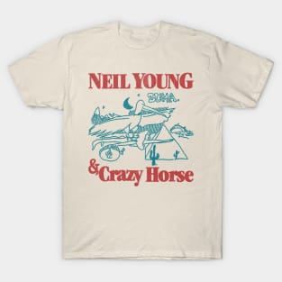 classic 70s vintage neil young & crazy horse fanmade T-Shirt